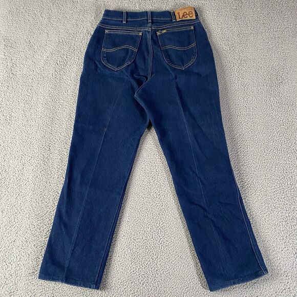 Vintage Lee Riders Jeans Mens 30x29 Blue Polyester Blend USA Union Made (Tag 32) - Picture 7 of 16